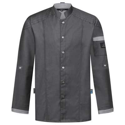 Kochjacke Bikerstyle denimoptik