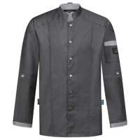 1005964 - Kochjacke Bikerstyle denimoptik